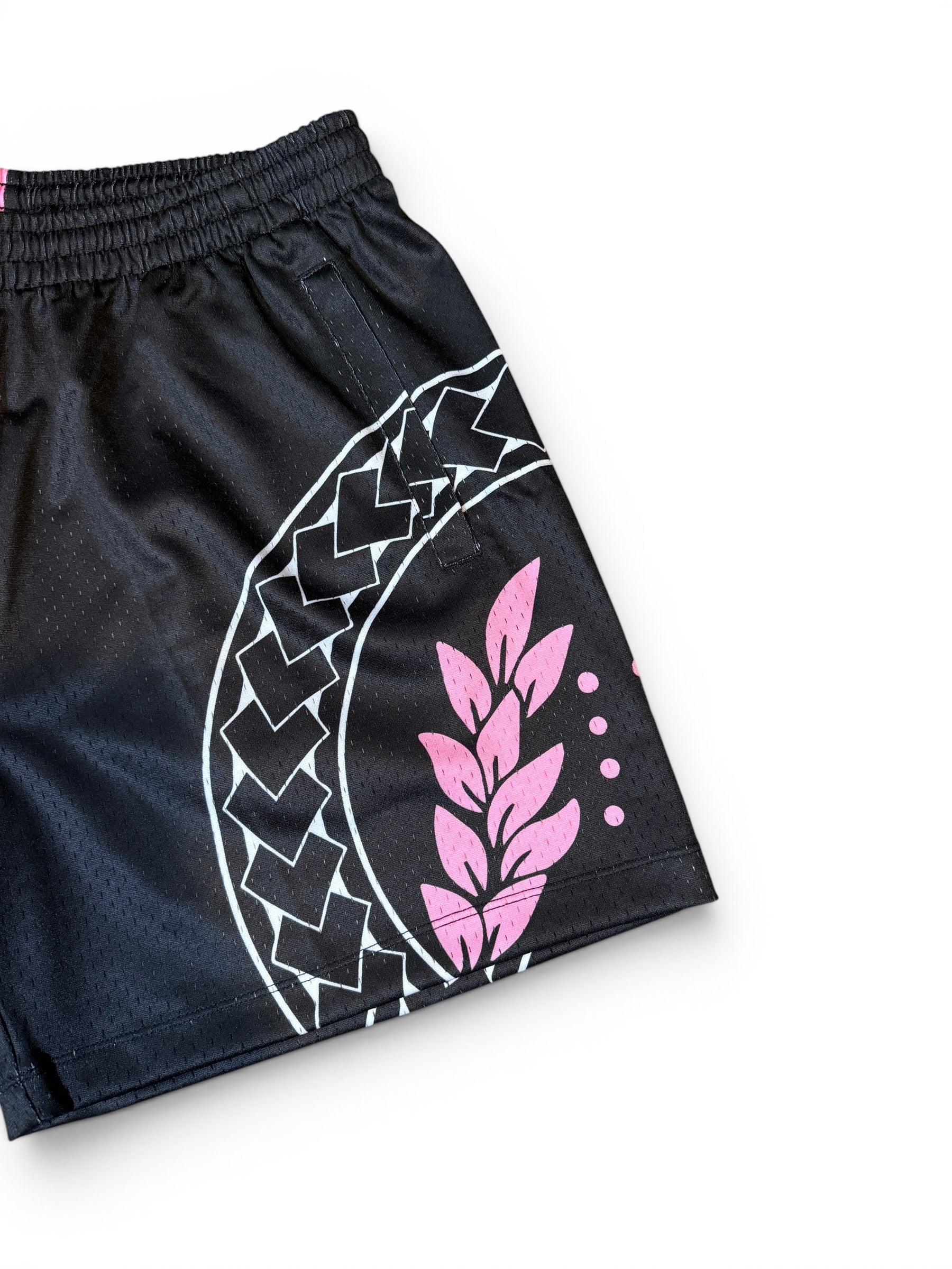 Black & Pink Signature Shorts