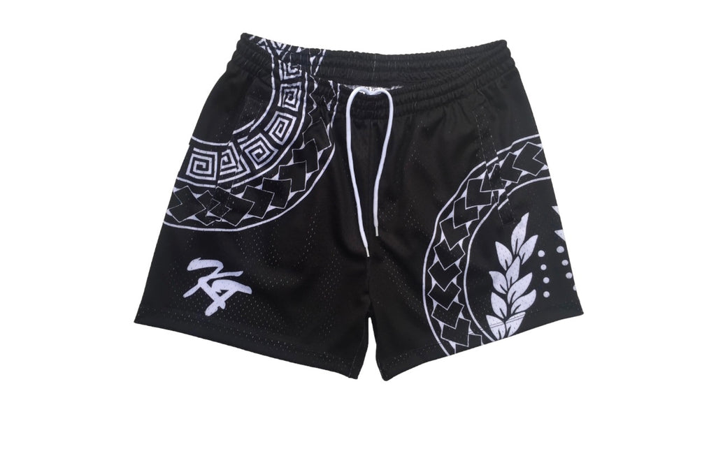 Black Tribal Shorts