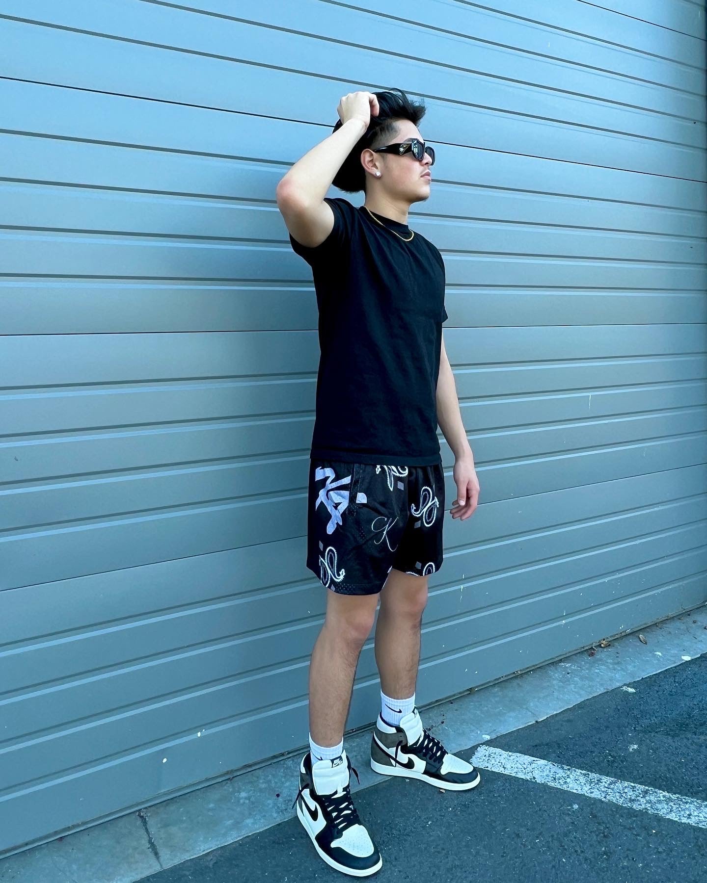 Black Bandana Shorts