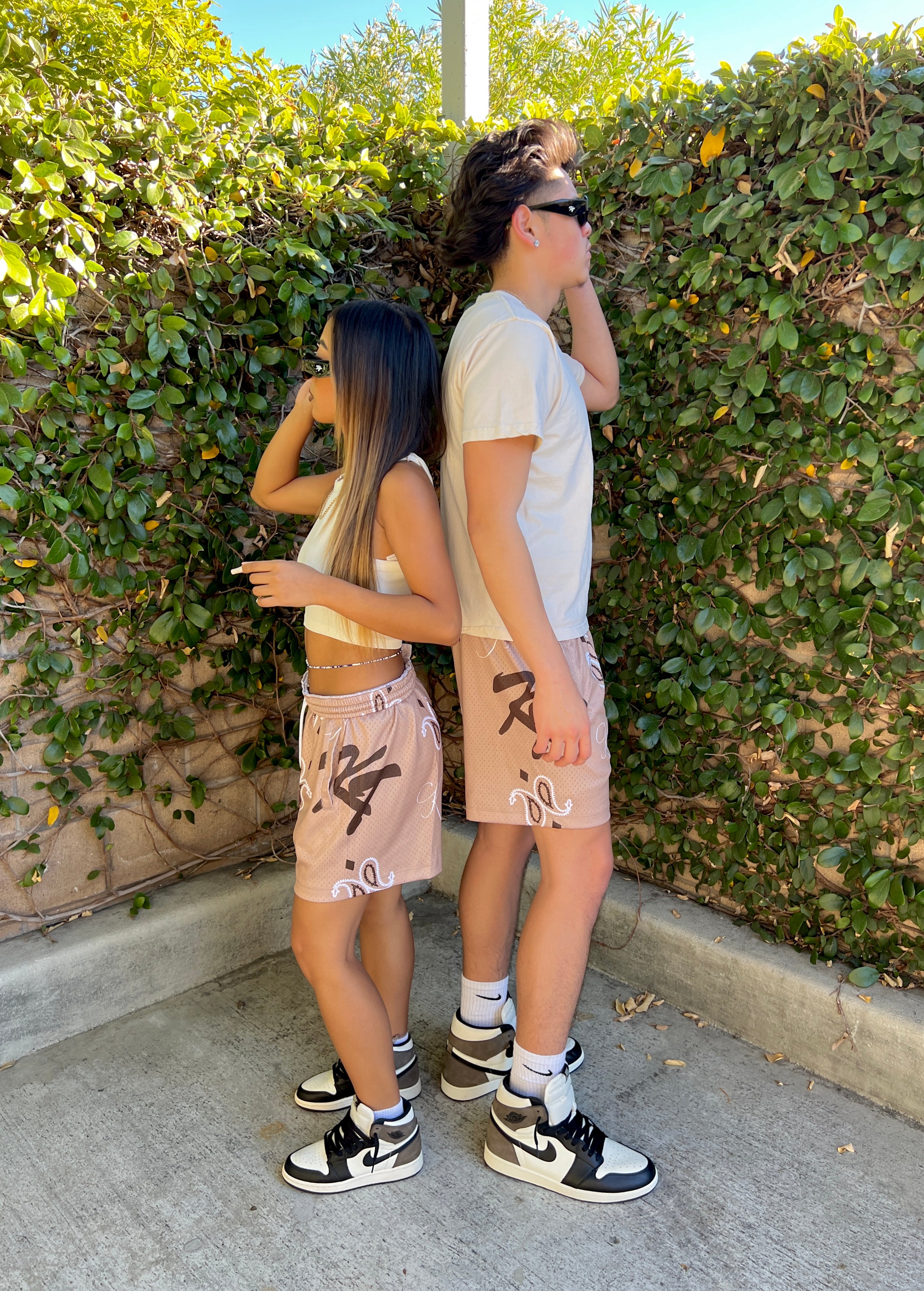 Taupe Bandana Shorts