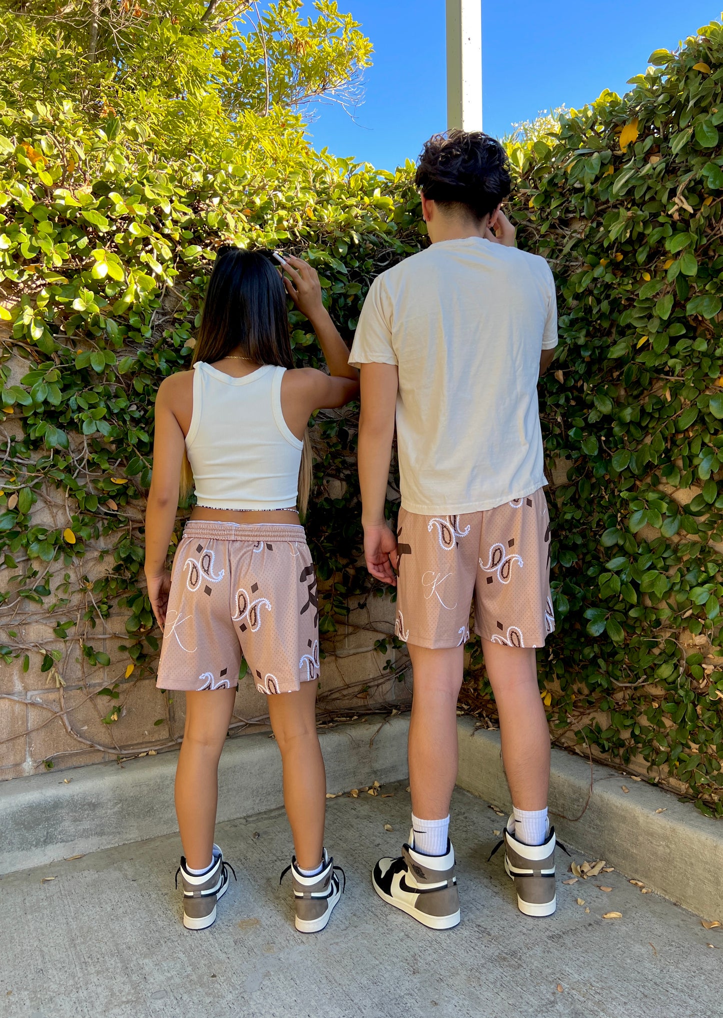 Taupe Bandana Shorts